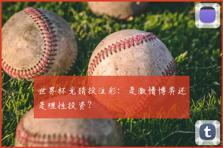 世界杯竞猜投注彩：是激情博弈还是理性投资？